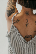 Pokoloko Pokoloko Striped Crinkle Strappy top