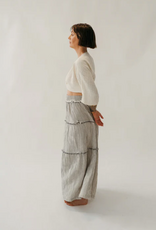 Pokoloko Pokoloko Striped Crinkle Ruffle skirt