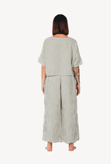 Pokoloko Pokoloko Striped Crinkle Crop top