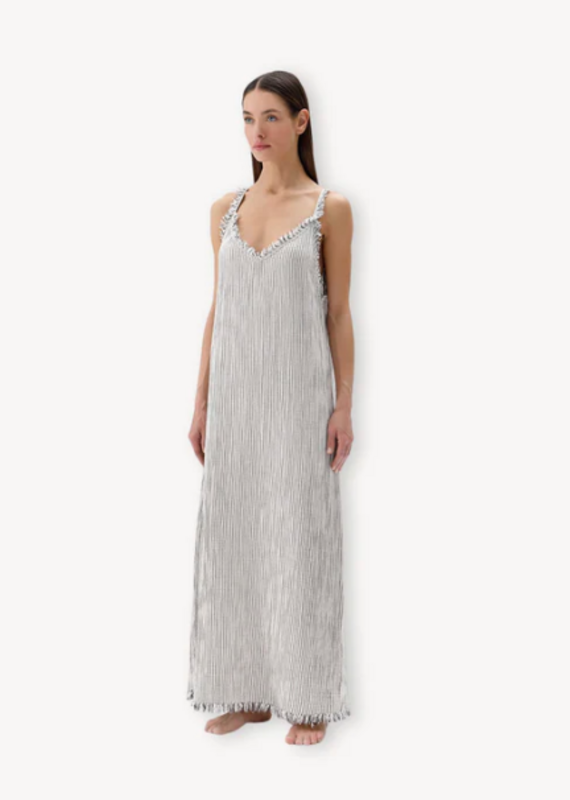 Pokoloko Striped Crinkle Strappy dress