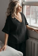 Pokoloko Pokoloko Crinkle V-Neck Top