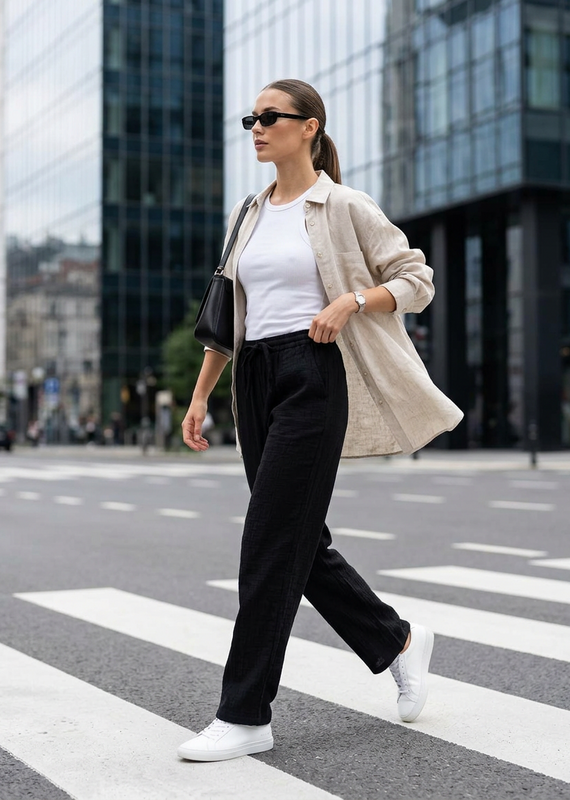 Ichi Foxa barrel pant