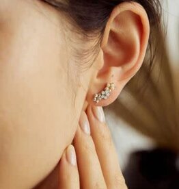 Floral climber earring