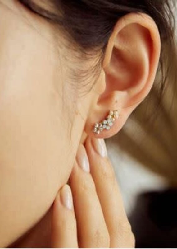 Floral climber earring