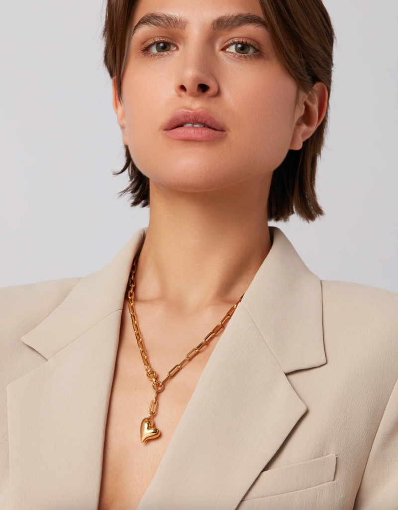 Jenny Bird Jenny Bird Puffy Heart necklace