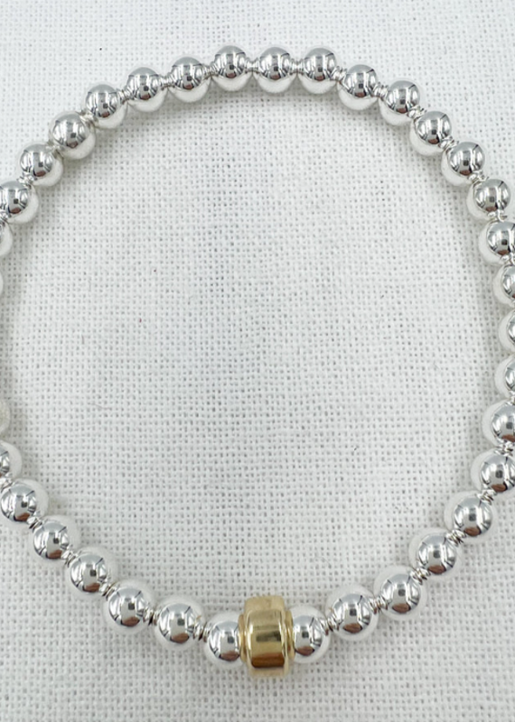 Saskia de Vries Gold Rondelle bracelet