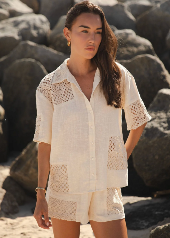 Lovestitch Carmen Patchwork blouse