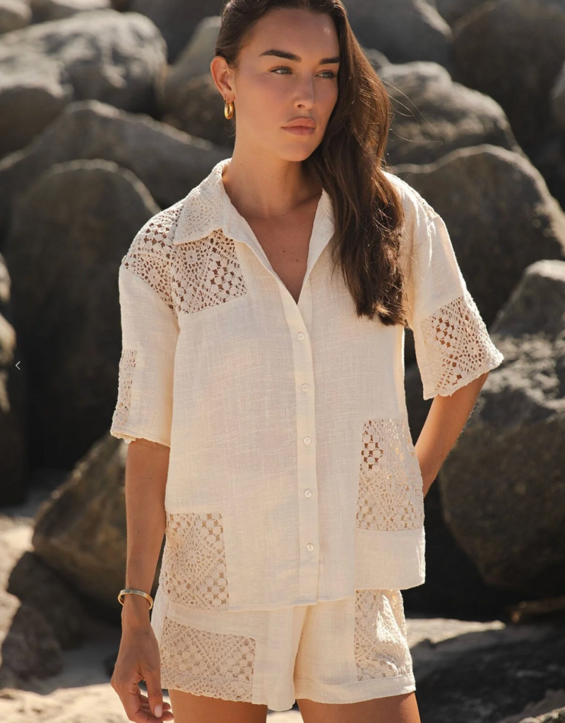 Lovestitch Lovestitch Carmen Patchwork blouse