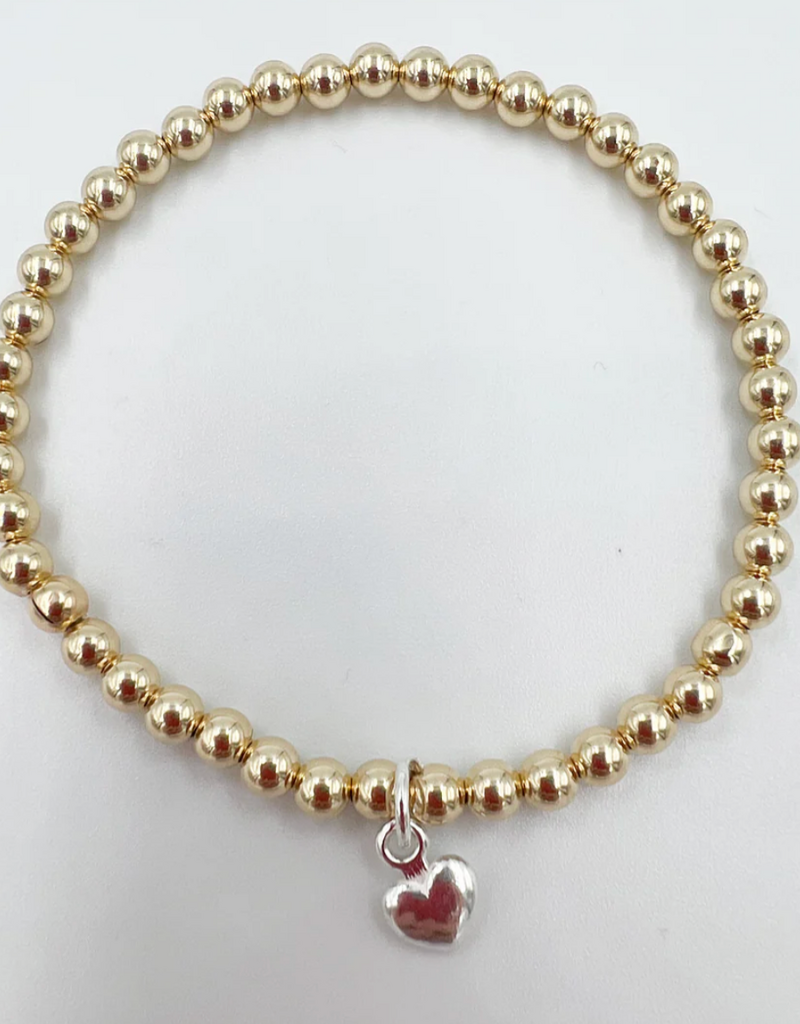 Saskia de Vries Saskia Puffy Heart bracelet
