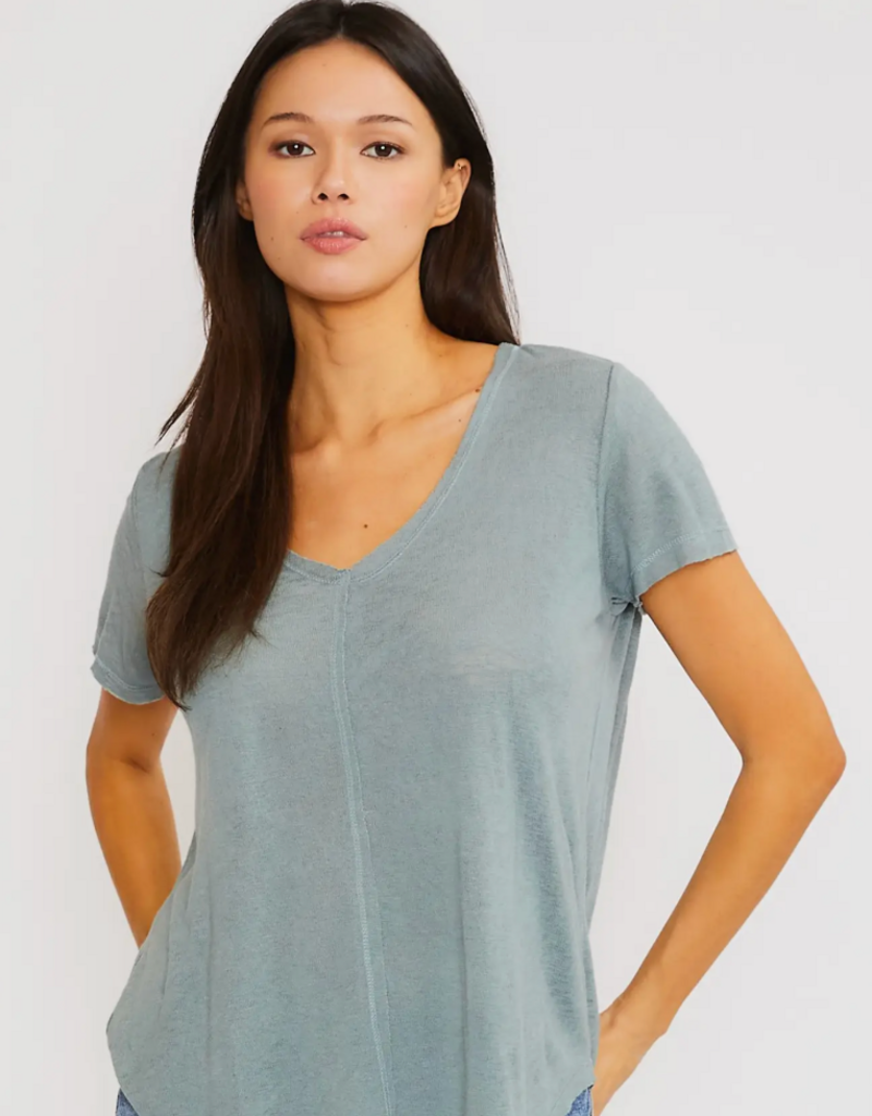 Wasabi + Mint Seam Tee