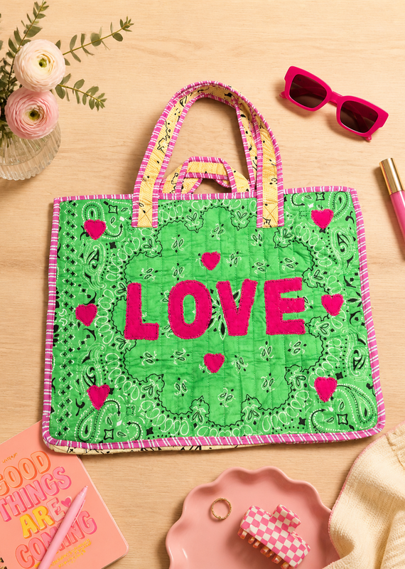 LOVE Quilted Tote