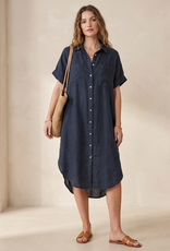 Lyrics Lyrics Linen long bttn shirt dress