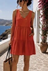 Puro Lino Puro Lino Tiered Linen Tank dress