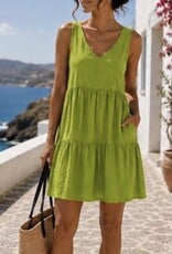 Puro Lino Puro Lino Tiered Linen Tank dress