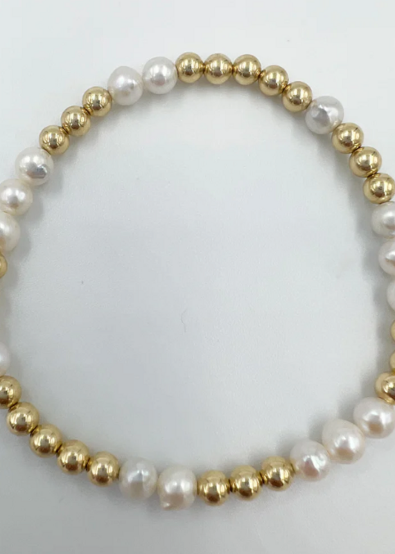 Saskia de Vries 14K Gold Filled Freshwater pearl bracelet