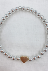 Saskia de Vries Saskia Silver Love Heart bracelet