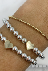 Saskia de Vries Saskia Silver Love Heart bracelet