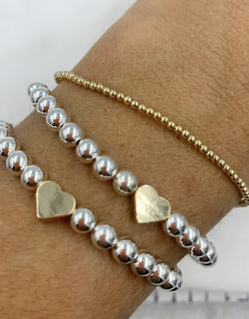 Saskia de Vries Saskia Silver Love Heart bracelet
