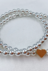 Saskia de Vries Saskia Silver Love Heart bracelet