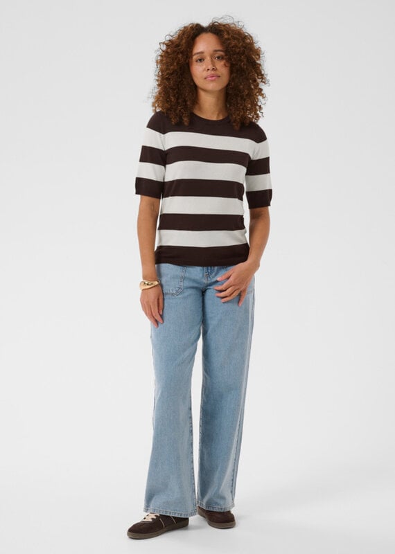 Kaffe Lizza ss striped knit