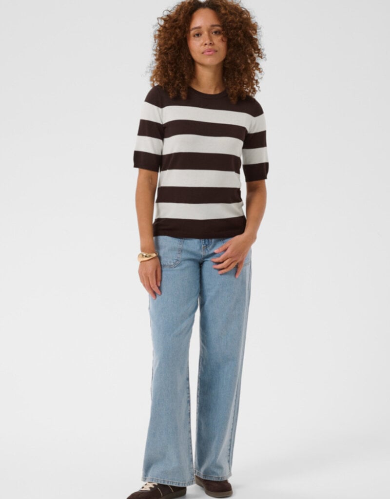 Kaffe Kaffe Lizza ss striped knit