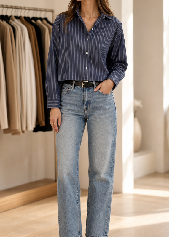 Patrick Assaraf LS Boxy Shirt