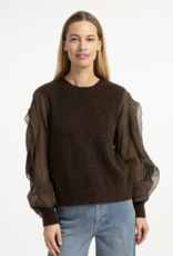 YaYa Yaya Swtr with Woven slv