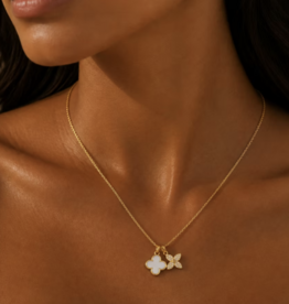 Alysha James Clover and Flower charm