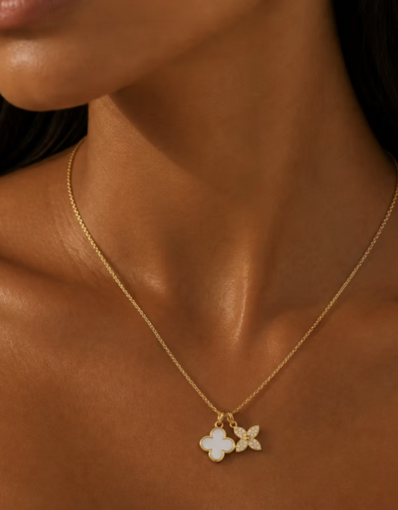 Alysha James Alysha James Clover and Flower charm