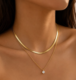 Alysha James Herringbone Zircon layered
