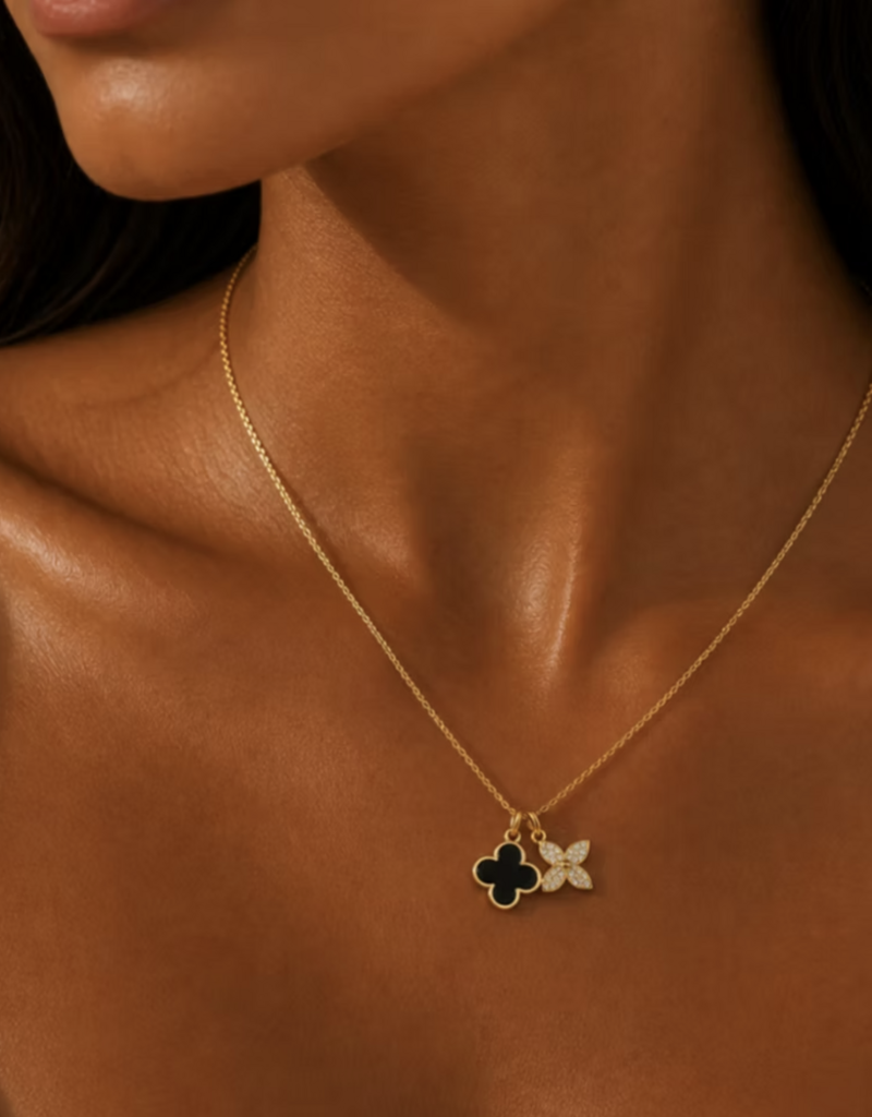 Alysha James Alysha James Black Clover & Flower charm
