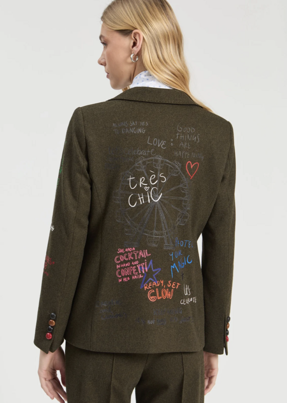 Vilagallo Helen graffiti blazer