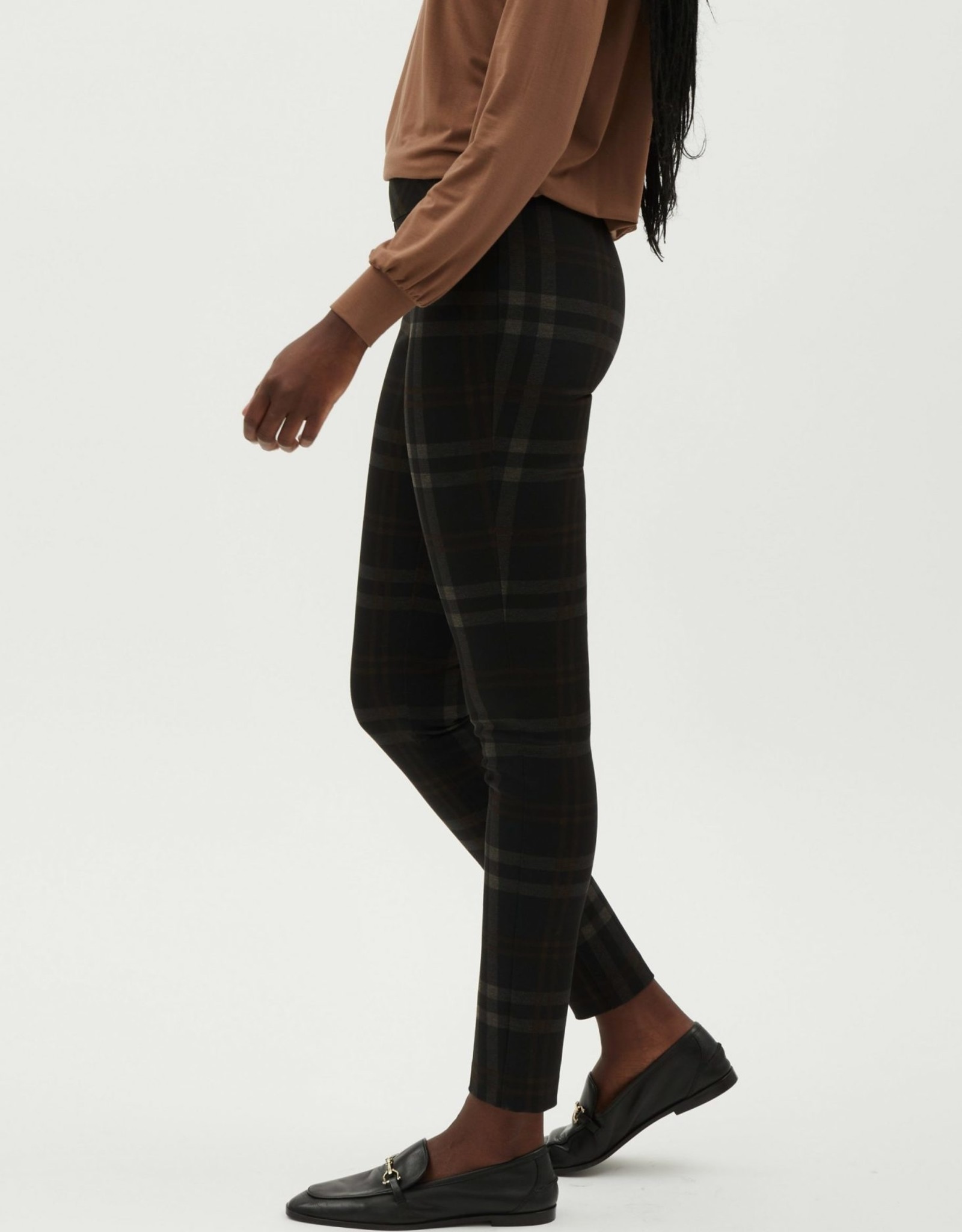 Belfast Ponte Basic Slim Pants Plaid - 67356 - Timeless & Twist Inc.