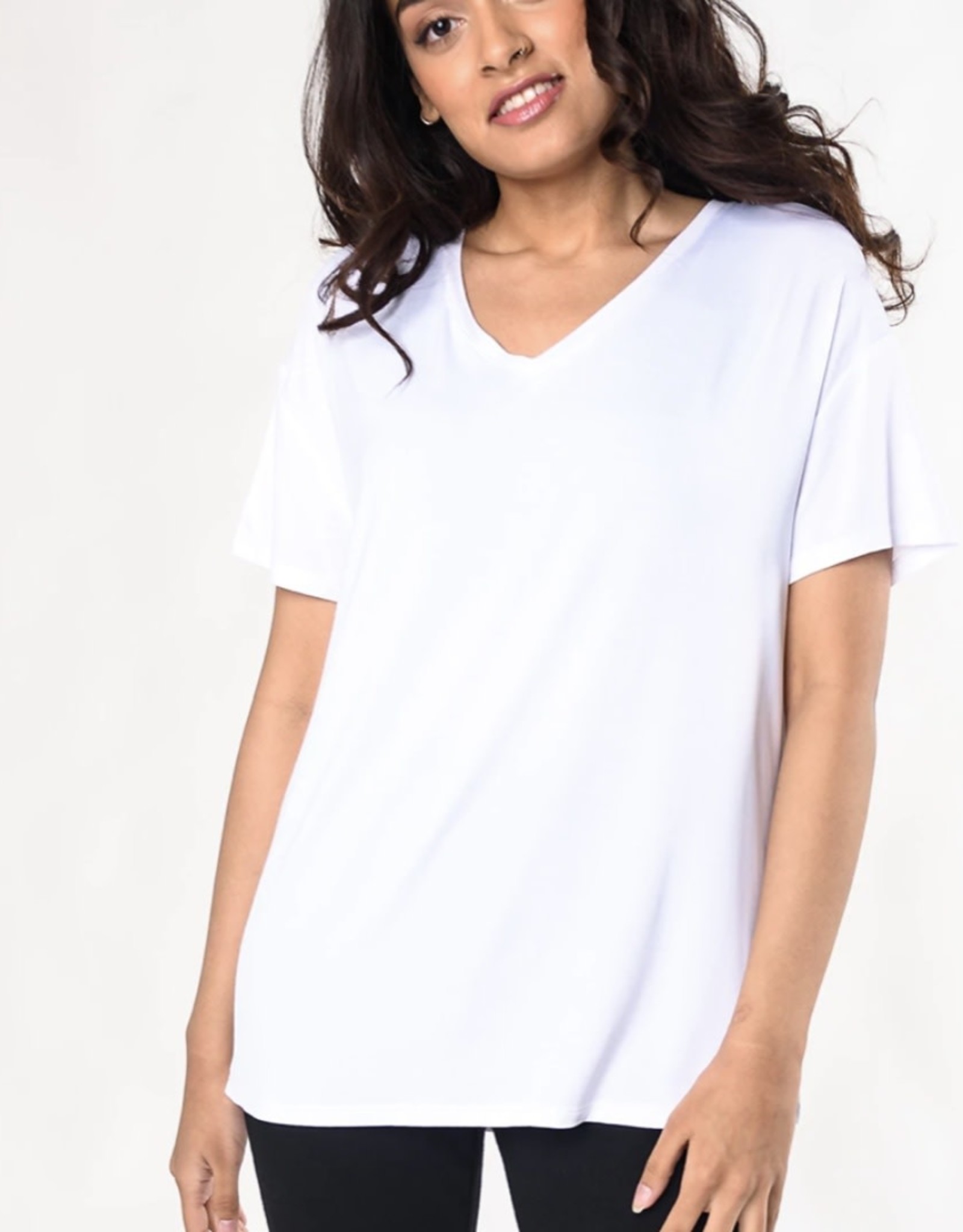 Terrera Harper Drop Shoulder V-Neck Tee - 5832