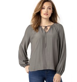 Liverpool Shirred Blouse with Neck Tie - LM8262G83