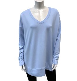 Gilmour Bamboo French Terry V-Neck Banded Tunic - Btt-1079