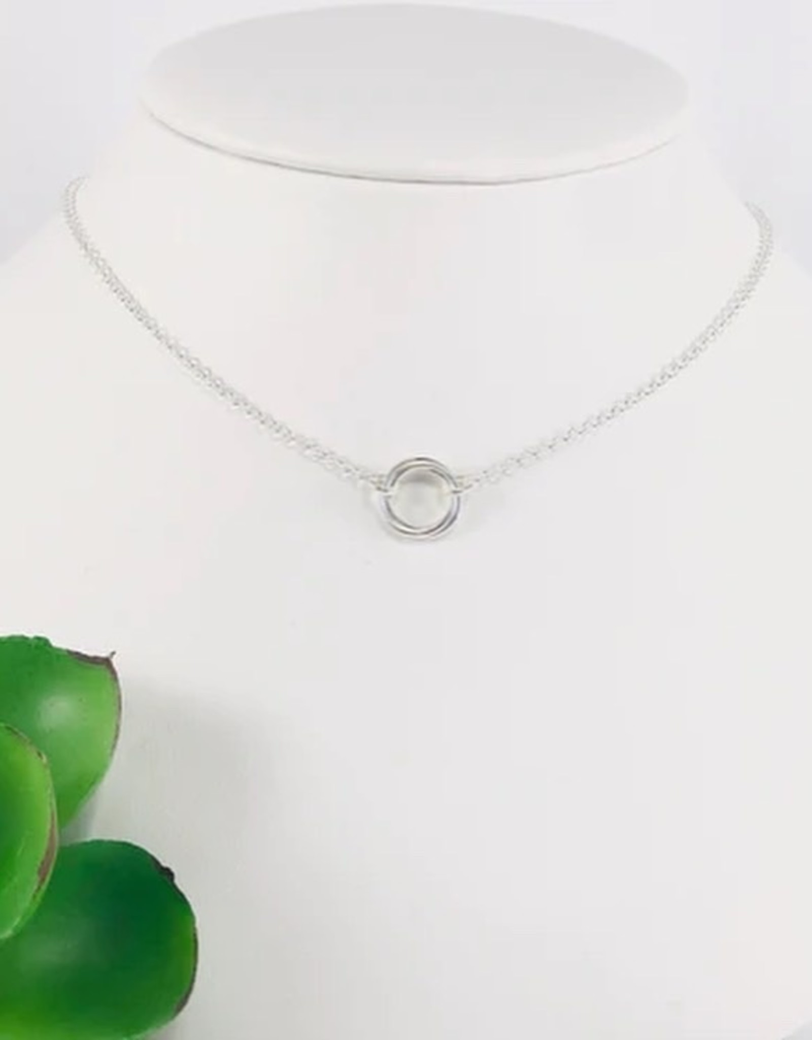 Shy Giraffe SG1367 Entwined Circles Sterling Silver Necklace