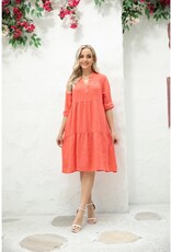 Orange Fashion Village 15080 Gabriella Italian Linen Dress