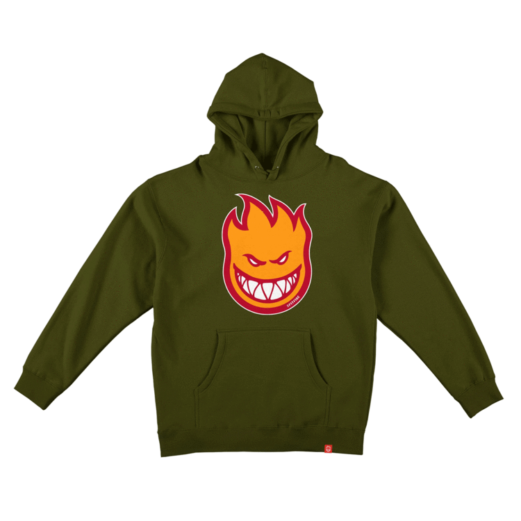 Spitfire SPITFIRE BIGHEAD FILL PULLOVER HOODIE ARMY/ORANGE