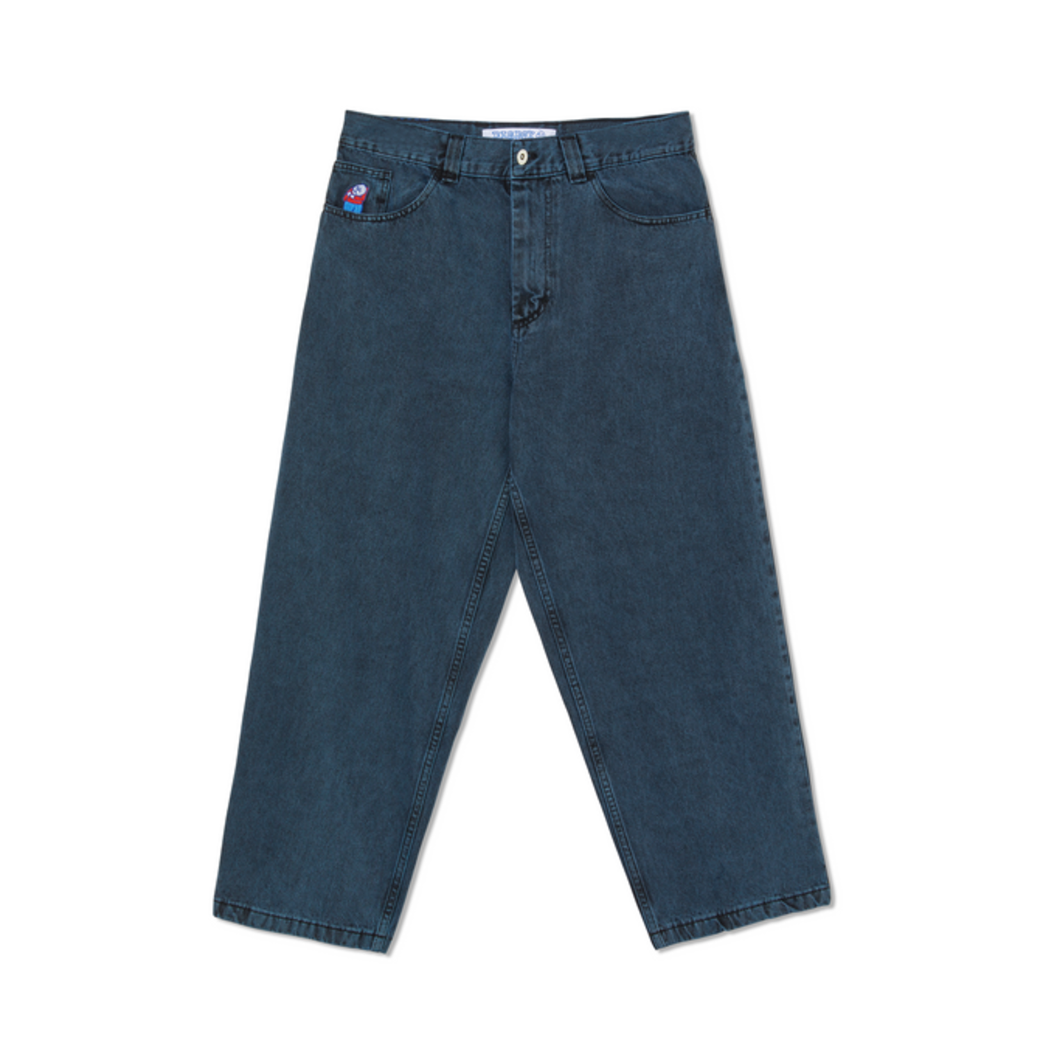 POLAR DENIM BIG BOY JEANS CYAN BLACK - Industry Skate & Snow