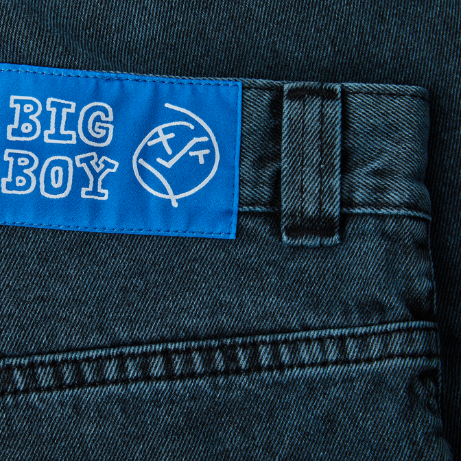 POLAR DENIM BIG BOY JEANS CYAN BLACK - Industry Skate & Snow