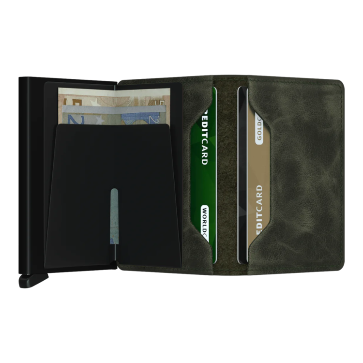 Secrid SECRID SLIMWALLET VINTAGE OLIVE BLACK