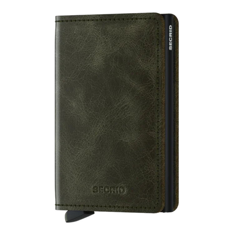 Secrid SECRID SLIMWALLET VINTAGE OLIVE BLACK