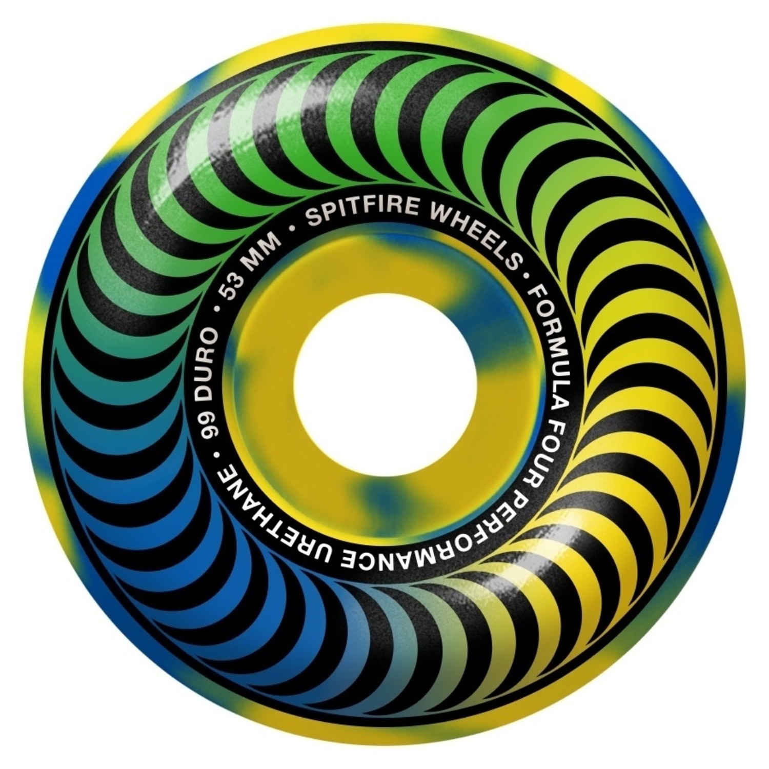 SPITFIRE F4 99 MULTISWIRL CLASSIC YELLOW/BLUE 53 - Industry Skate