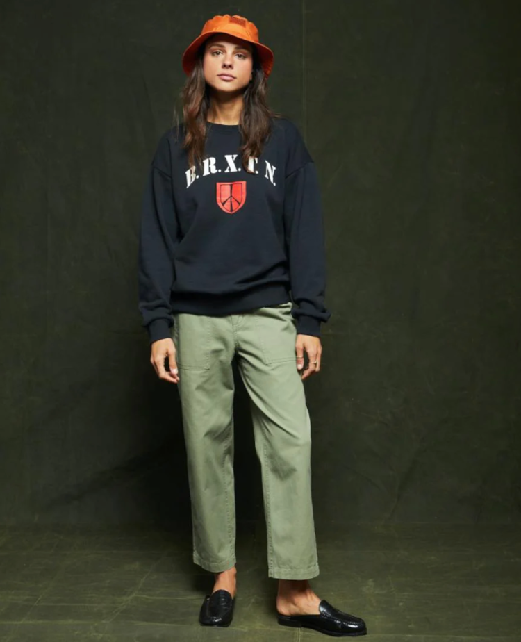 Brixton Brixton PEACE SHIELD W CREW BLACK