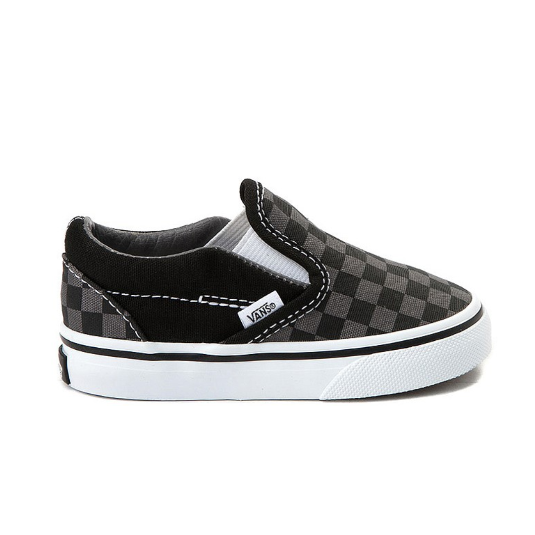 VANS TD CLASSIC SLIP-ON BLACK/ PEWTER CHECKERBOARD - Industry Skate & Snow