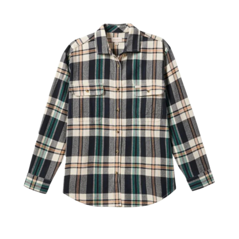 Brixton Brixton BOWERY BF L/S FLANNEL WHITECAP/BLACK