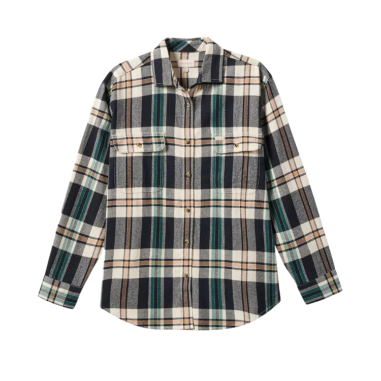 Brixton Brixton BOWERY BF L/S FLANNEL WHITECAP/BLACK