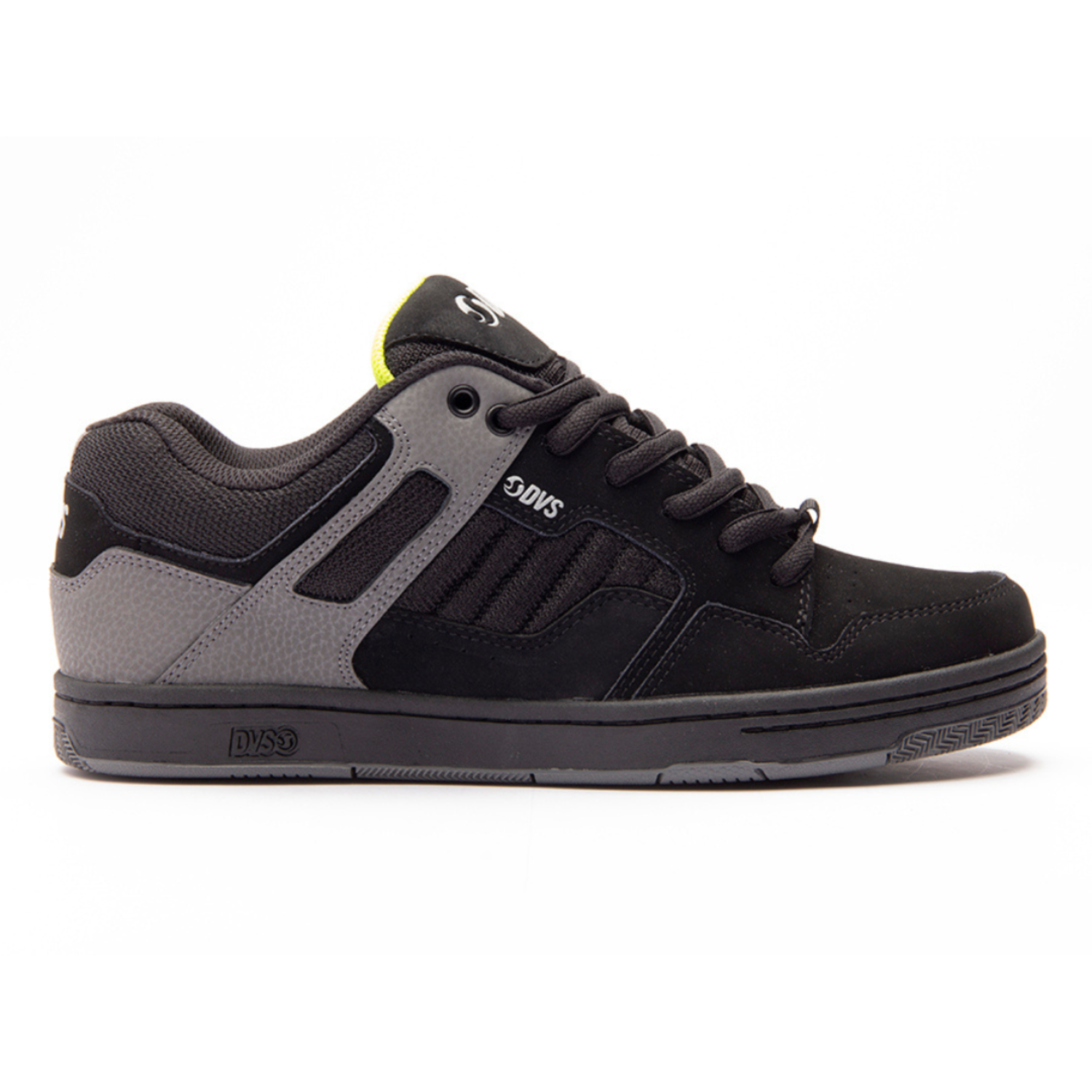 DVS ENDURO 125 BLACK CHARCOAL LIME NUBUCK - Industry Skate & Snow