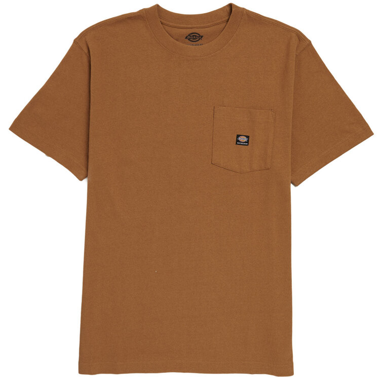 DICKIES DICKIES MENS SKATEBOARDING HEAVYWEIGHT S/S POCKET TEE DUCK BROWN